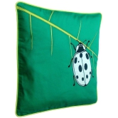 HugsnRugs Single Cotton Cushion Cover (40 x 40 cm) 16 x 16 - Green