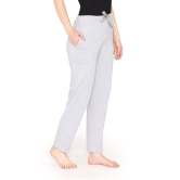 Vami Plain Cotton Rich Relax Lower For Women - Light Grey M