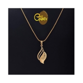 Gilherfashion Gold Plated Daily Wear Locket+ 24 Inch Chain For Women And Girls - Golden