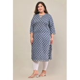 Swasti - Grey 100% Cotton Womens Straight Kurti ( Pack of 1 ) - None