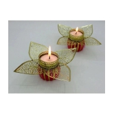 THRIFTKART 2PC COMBO Shadow Tealight Candle Holder LED T-lite Multi - Pack of 2