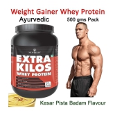 Nutriley Extra Kilos Whey Protein ( 500 gm , Kesar Pista Badam - Flavour )