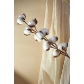 COTTON BALL FLOWER (Set of 2)-White