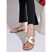 Stylestry Gold Womens Flats - None