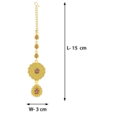 Paola Exclusive Stylish Gold Plated Traditional Maang Tikka Jewellery For women Girl - Golden