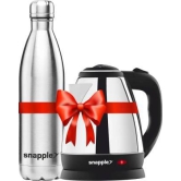 Snapple Electric Kettle 1.5L, 1000ml Hot & Cold Water Bottle Combo Gift Pack Beverage Maker  (1.5 L, Silver)