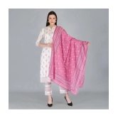 MAUKA - Pink Rayon Womens Straight Kurti ( Pack of 1 ) - None