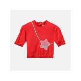 MINI KLUB Pack of 1 Baby Girls Cotton Top ( Red ) - None