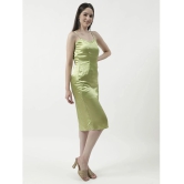 Zima Leto Polyester Solid Midi Womens Bodycon Dress - Green ( Pack of 1 ) - None