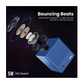 Portronics Bounce 2 5 W Bluetooth Speaker Bluetooth v5.0 with Call function Playback Time 5 hrs Blue - Blue