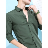 Ketch Polyester Slim Fit Solids Full Sleeves Mens Casual Shirt - Green ( Pack of 1 ) - None