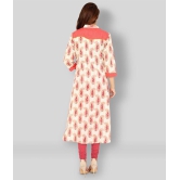 Rangun - Red Cotton Blend Women's Straight Kurti ( Pack of 1 ) - M