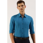 Men Blue Slim Fit Formal Full Sleeves Formal Shirt