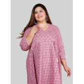 miravan - Pink Cotton Women's Angrakha Kurti ( Pack of 1 ) - None