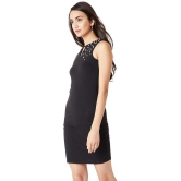 Miss Chase Cotton Black Bodycon Dress - XL