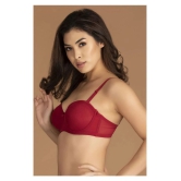 Clovia Pack of 1 Lace Womens Everyday Bra ( Maroon ) - 36D