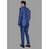 DKGF Fashion - Light Blue Polyester Regular Fit Men's 2 Piece Suit ( Pack of 1 ) - None