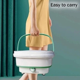 Mini Folding Washing Machine Portable Foldable Compact Ultrasonic Small Automatic USB Powered Cleaning Washer for Travel Home Business Trip