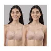 Dollar Missy Beige Cotton Non Padded Womens Everyday Bra ( Pack of 2 ) - None