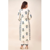 FabbibaPrints Cotton Printed Straight Womens Kurti - White ( Pack of 1 ) - None