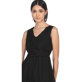 Shffl - Polyester Black Women's Fit And Flare Dress ( Pack of 1 ) - None