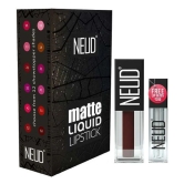 NEUD Matte Liquid Lipstick Espresso Twist with Jojoba Oil, Vitamin E and Almond Oil - Smudge Proof 12-hour Stay Formula with Free Lip Gloss - 1 Pack