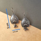 Light Weight Silver Look Alike Oxidised Daily Wear Dangler Earrings For Women