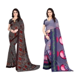 LEELAVATI - Multicolor Georgette Saree With Blouse Piece ( Pack of 2 ) - Multicolor