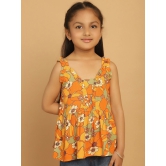 MINI & MING Girls Floral Print Shoulder Straps Top