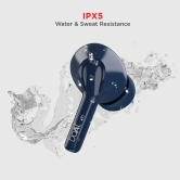 boAt Airdopes 163 | Wireless Earbuds with Massive Playback of upto 17 Hour, IPX5 Water & Sweat Resistance, IWP Technology, Type C Interface Cool Sapphire