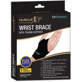 MuscleXP DrFitness+ Wrist Brace with Thumb Support For Men & Women, Gym & Workout, Sports Injury & Wrist Pain, Hands & Palms Compression - Black