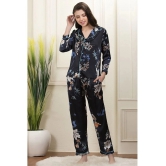 Clovia Satin Nightsuit Sets - Blue Pack of 2 - 2XL