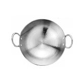 Dynore Stainless Steel Deep Kadhai 2 mm ( 4 ) L - Silver