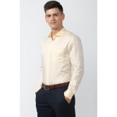 Men Beige Slim Fit Formal Full Sleeves Formal Shirt