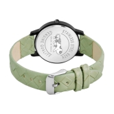 Newman Green Leather Analog Womens Watch