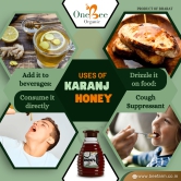 ONE BEE ORGANIC Honey | Karanj Honey/Karanj Flora Honey | Natural Flora Honey - 280 GM.