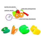 Fratelli Play Food Realistic Vegetables Cut Set with Cutting Board & Knife Toy for Kids,Multicolor(5ps Vegetables,Chopping Board & Knife Toy) - Multi-Color