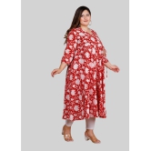 miravan - Red Cotton Women's Anarkali Kurti ( Pack of 1 ) - None