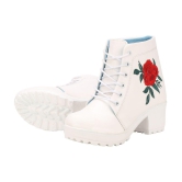 Ishransh - White Women's Ankle Length Boots - None