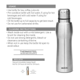 Milton Verve 400 Thermosteel 24 Hours Hot and Cold Water Bottle, 380 ml, Silver - Silver