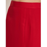 Curvydrobe Red Crepe Women's A-Line Skirt ( Pack of 1 ) - None