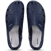 UrbanMark Men Perforated Water-Resistance Clog Sandals- Navy - None