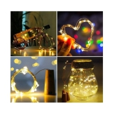 MIRADH Bottle Cork Lights 20 LED 6.5 FT LED Strips Yellow - Yellow