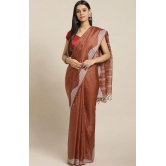 Handwoven Brown Jamdani Silk Saree