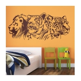 Asmi Collection Lion and Tiger Wall Sticker ( 40 x 90 cms )