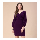 Sheetal associates - Purple Cotton Blend Women's Bodycon Dress ( Pack of 1 ) - None