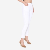 Women's  Cotton Stretchable Jeggings - White White XL