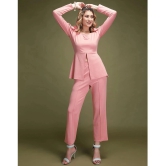 Selvia Peach Dyed Pant Top Set - None