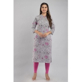 MAUKA - White Rayon Women''s Straight Kurti ( Pack of 1 ) - None