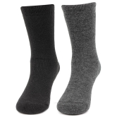 Kids Plain Multicoloured Woolen Crew Socks- Pack of 2 Assorted 9 - 12 Years